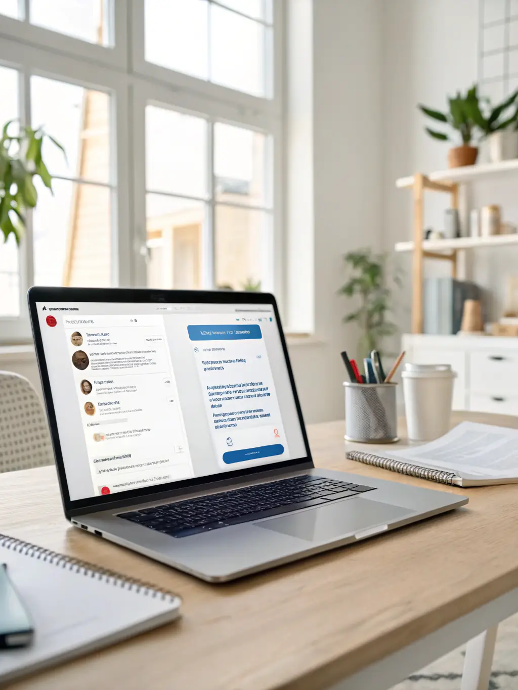 An image of a sleek chatbot interface on a computer screen, demonstrating AI interaction, used to showcase AskBotX's AI Chatbot Development service.